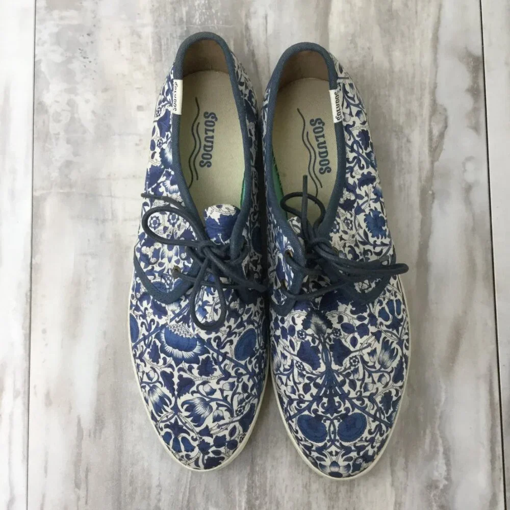Soludos Blue Paisley Sneakers 8